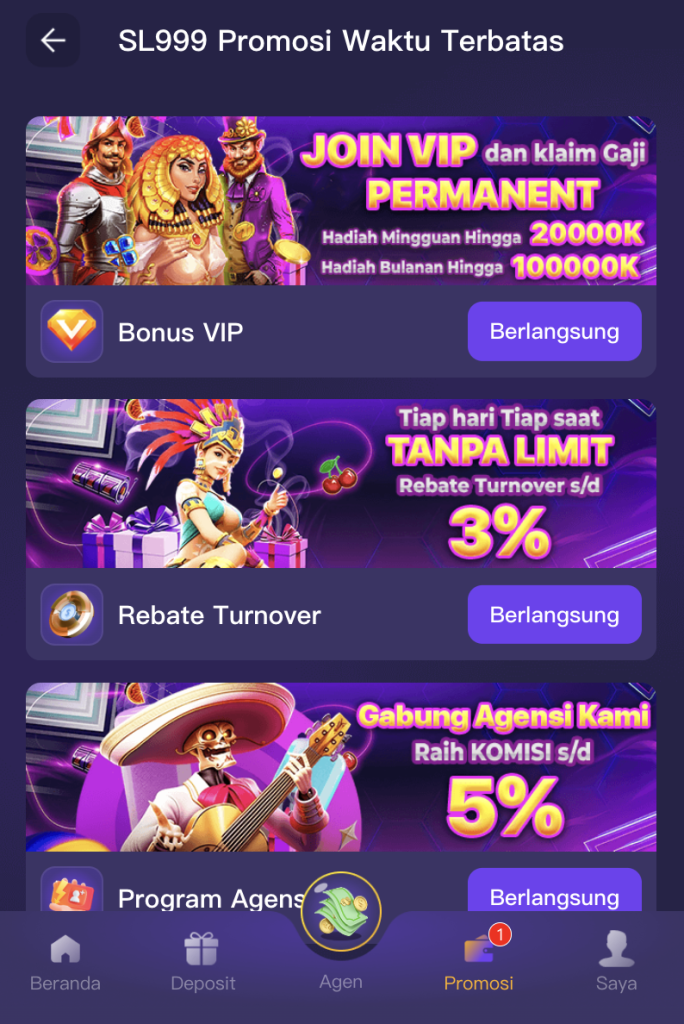 SL999 Promosi Waktu Terbatas